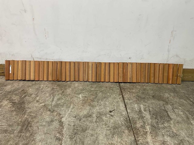 Bankirai hardhouten rolborder - 180x20 cm (20x) - afbeelding 3 van  6