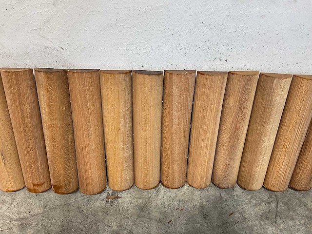 Bankirai hardhouten rolborder - 180x20 cm (20x) - afbeelding 3 van  6