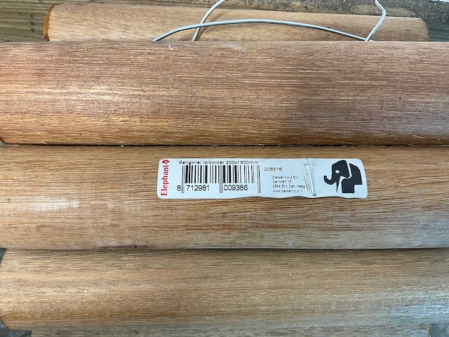 Bankirai hardhouten rolborder - 180x20 cm (20x) - afbeelding 8 van  8