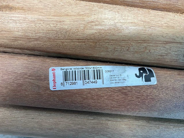 Bankirai hardhouten rolborder - 180x30 cm (10x) - afbeelding 7 van  8