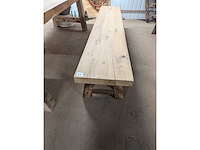 Bankje oud eiken 220x35cm - afbeelding 2 van  2