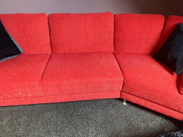 Bankstel, design, hoek model, rood - afbeelding 3 van  4