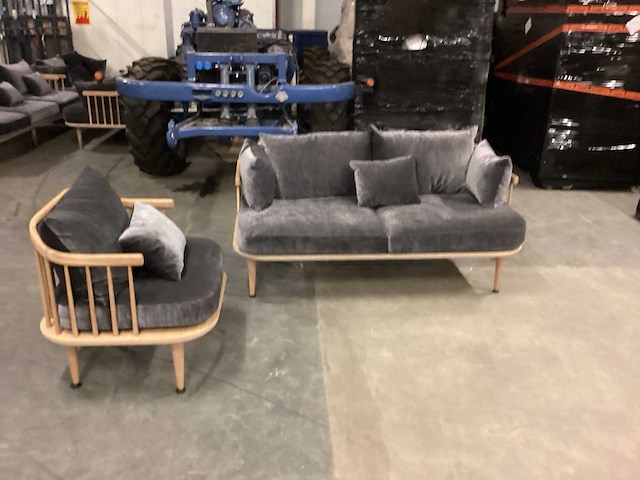 Bankstel en fauteuil - afbeelding 1 van  6