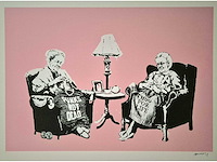 Banksy - litho. - 'grannies' 2006 - 40 x 60 cm.