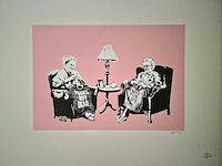 Banksy - litho. - 'grannies' 2006 - 40 x 60 cm. - afbeelding 2 van  4