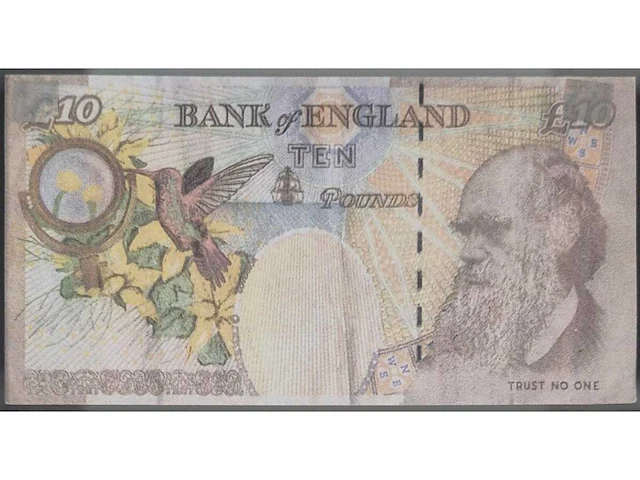 Banksy / di faced tenner - bankbiljet - 30 x 30 - afbeelding 4 van  5