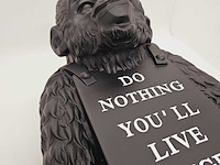 Banksy fanart sculptuur - banksy ape - afbeelding 4 van  6