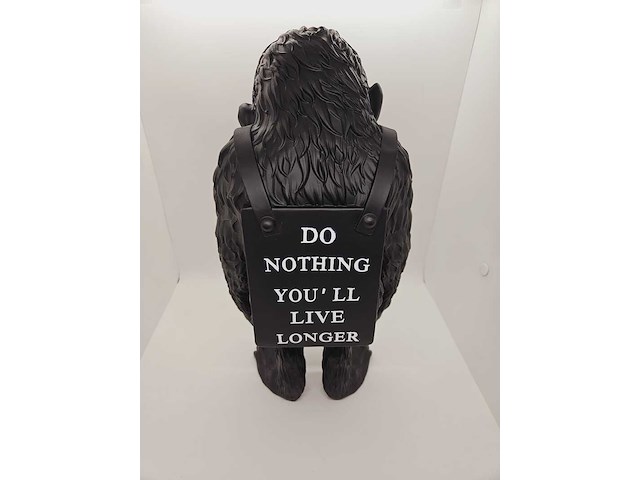 Banksy fanart sculptuur - banksy ape - afbeelding 6 van  6