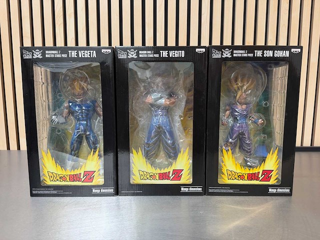 Banpresto master stars piece - the vegeta / the vegito / the son gohan manga dimensions - dragon ball z manga dimensions collectiefiguur (3x) - afbeelding 1 van  11