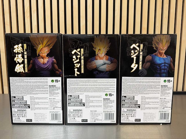 Banpresto master stars piece - the vegeta / the vegito / the son gohan manga dimensions - dragon ball z manga dimensions collectiefiguur (3x) - afbeelding 10 van  11