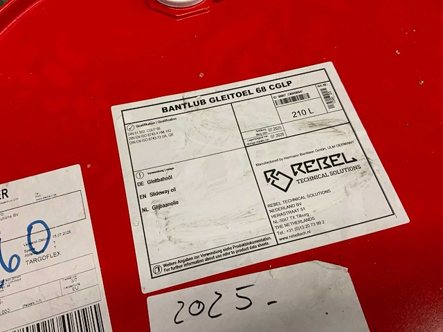 Bantleon bantlub glijbaanolie 68 cglp vat 210 liter glijbaanolie (2x) - afbeelding 6 van  7