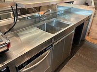Bar achterwand met rvs spoel- en werktafel (c) - afbeelding 7 van  16