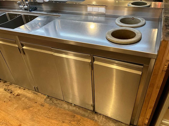 Bar achterwand met rvs werktafel (c) - afbeelding 12 van  18