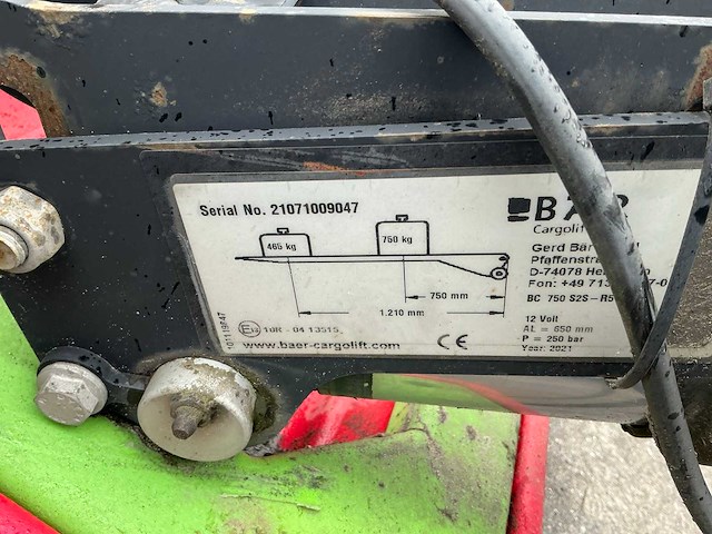 Bar cargolift bb 750 laadklep - afbeelding 3 van  4