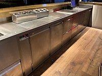 Bar met koelingen, koelvitrine & achterwand (combinatiekavel 2 en 3) - afbeelding 7 van  10