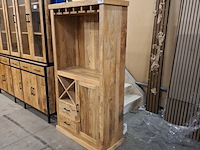 Bar-/wijnkast, mangohout 90x40x170 cm, 2026 - afbeelding 2 van  5