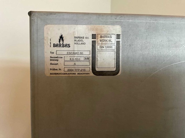 Barbas escamo inbouw houthaard met liftdeur - afbeelding 6 van  6