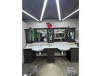 Barber furniture - hardhout met marmer - haarverzorging - afbeelding 2 van  17