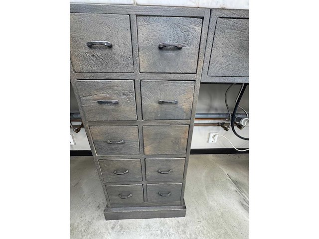 Barber furniture - hardhout met marmer - haarverzorging - afbeelding 3 van  17