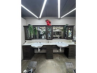 Barber furniture - hardhout met marmer - haarverzorging - afbeelding 8 van  17