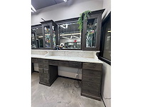 Barber furniture - hardhout met marmer - haarverzorging - afbeelding 15 van  17