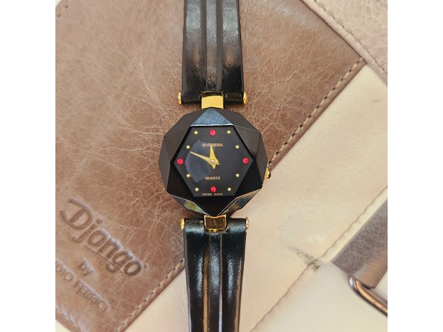Barbera 18kt goldplated dameshorloge - afbeelding 1 van  5