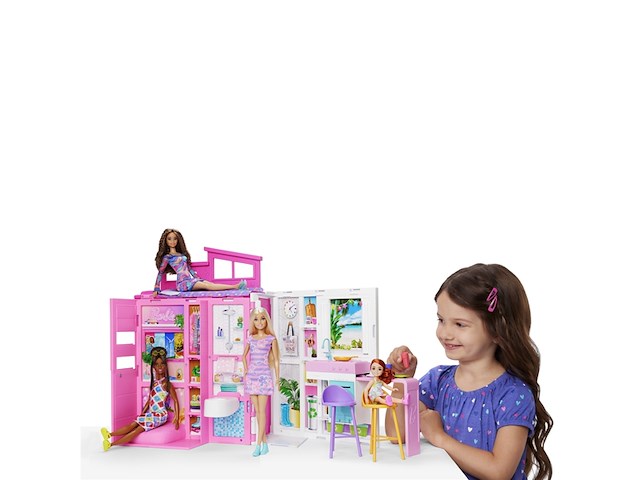 Barbie 65 jaar vakantiehuis barbiepop poppenhuis - afbeelding 4 van  4