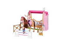 Barbie speelgoedstal met pop, paard en accessoires - afbeelding 3 van  4
