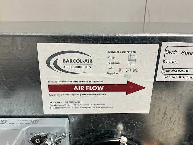 Barcol-air 160 variabele luchtvolume terminal - afbeelding 7 van  8