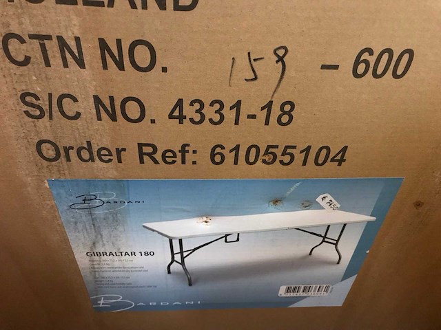 Bardani gibraltar kampeertafel opvouwbaar - afbeelding 1 van  2