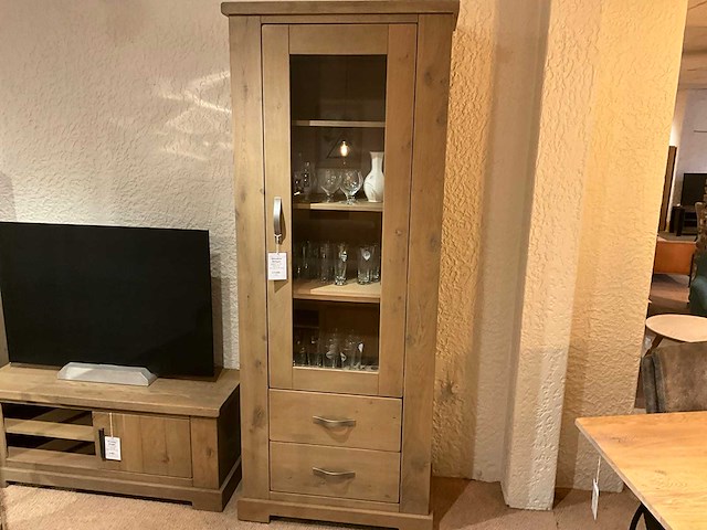 Bareggio eiken vitrinekast - afbeelding 2 van  8