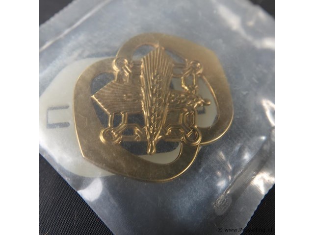 Baretembleem van de nederlandse koninklijke landmacht, specifiek voor de intendance of het regiment intendancetroepen. - afbeelding 4 van  5