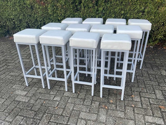 Barkruk - wit (12x) - afbeelding 1 van  8