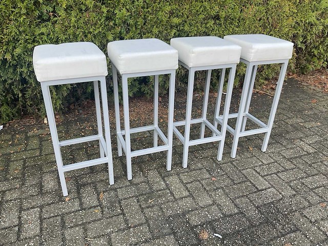 Barkruk - wit (4x) - afbeelding 1 van  8