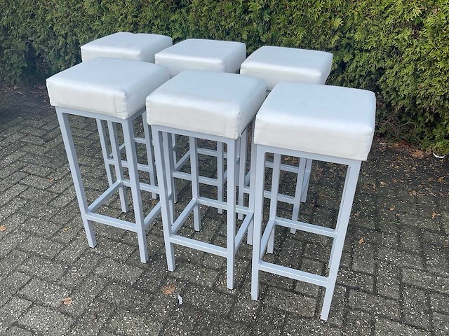 Barkruk - wit (6x) - afbeelding 1 van  9