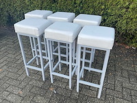 Barkruk - wit (6x) - afbeelding 1 van  9