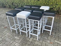 Barkruk - wit/zwart (10x) - afbeelding 1 van  8