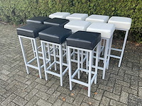 Barkruk - wit/zwart (11x) - afbeelding 1 van  8