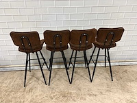 Barkruk leren zitting (4x) - afbeelding 3 van  3