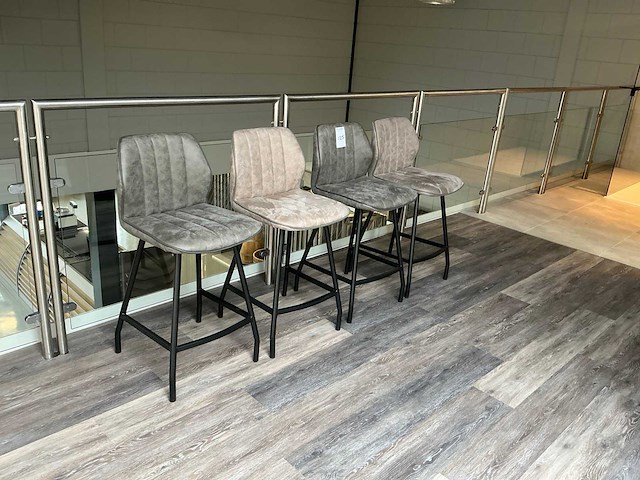 Barkruk met rugleuning (4x) - afbeelding 1 van  3