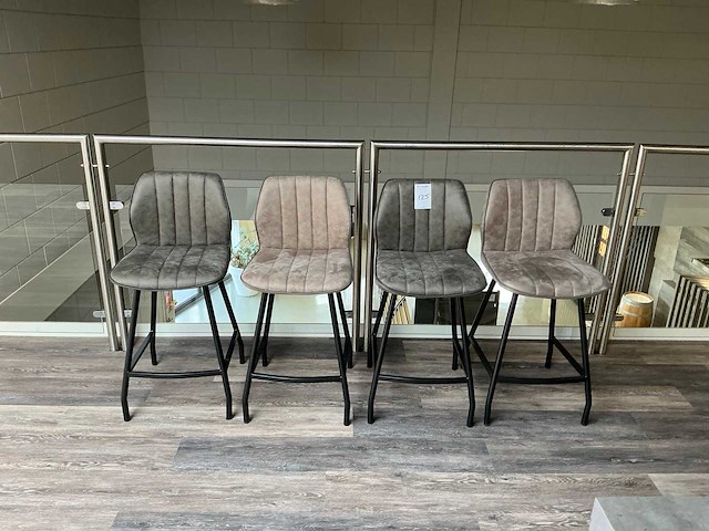 Barkruk met rugleuning (4x) - afbeelding 2 van  3