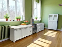 Barletti rechtopgestelde keuken met kastenwand composiet werkblad en smeg fornuis - afbeelding 1 van  14