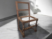 Barok antieke vintage houten stoelen frame (3x) - afbeelding 1 van  6