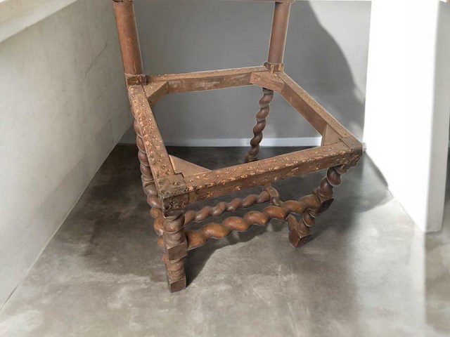 Barok antieke vintage houten stoelen frame (3x) - afbeelding 3 van  6