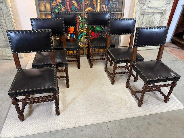 Barok kasteel fauteuils (6x) - afbeelding 3 van  3