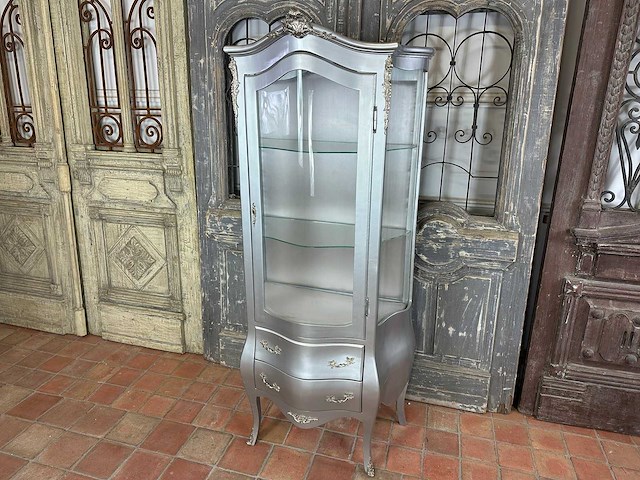 Barok vitrinekast 80 cm breed - afbeelding 2 van  3