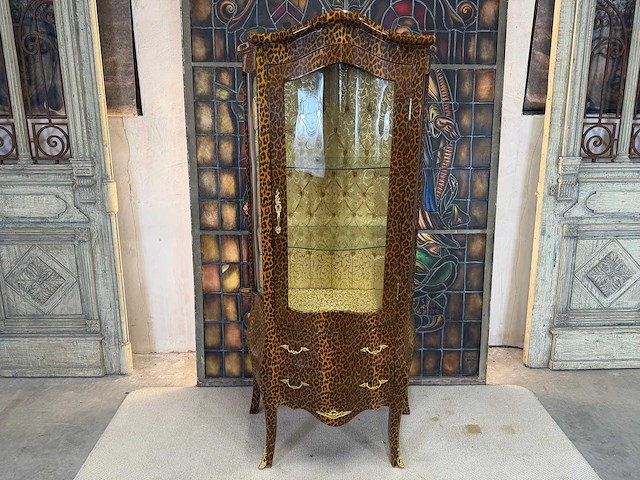 Barok vitrinekast 80 cm breed - afbeelding 3 van  4