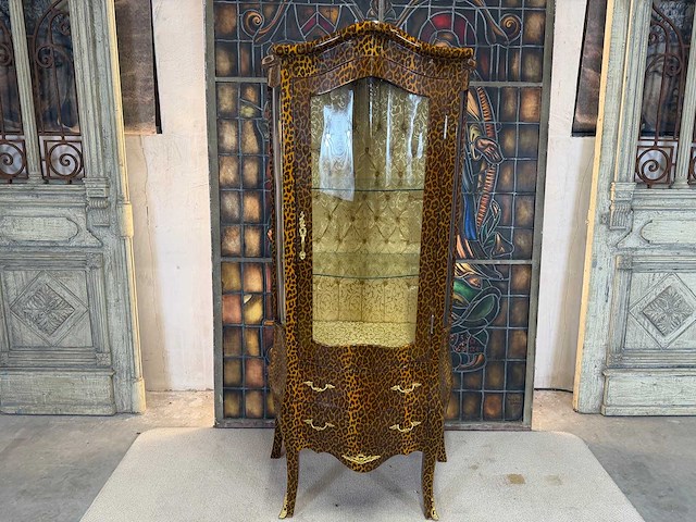 Barok vitrinekast 80 cm breed - afbeelding 4 van  4