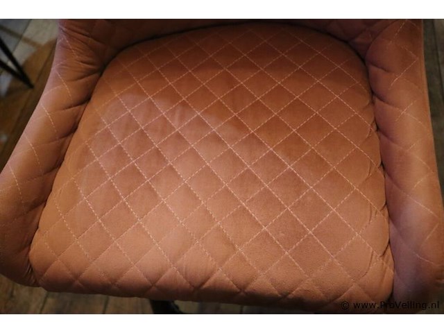 Barstoelen - kleur oud roze gestoffeerd - 2 stuks - afbeelding 3 van  7