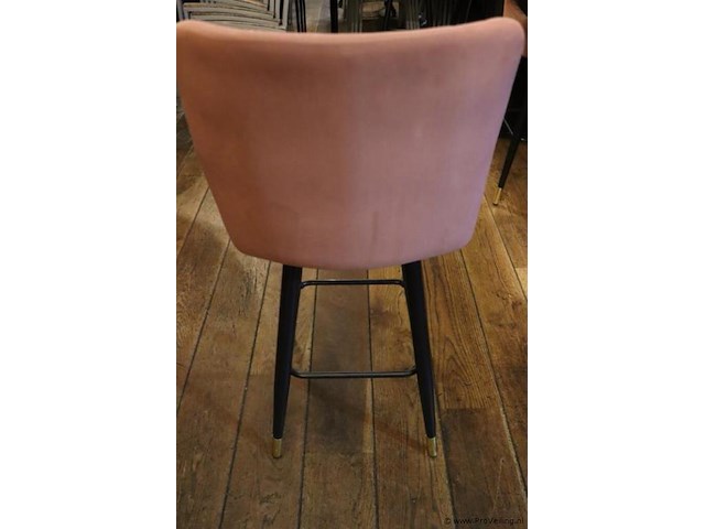 Barstoelen - kleur oud roze gestoffeerd - 2 stuks - afbeelding 4 van  7